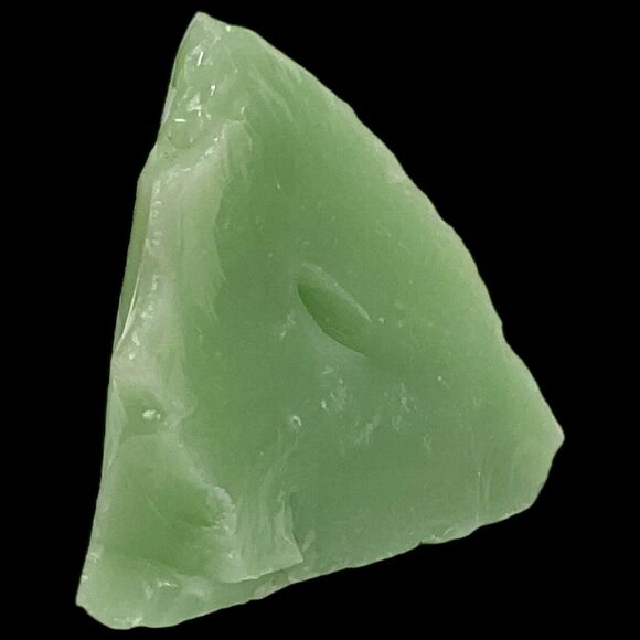 Lime Green Art Glass Cullet Glowing Manganese Slag Glass #4GX288 - Picture 6 of 8